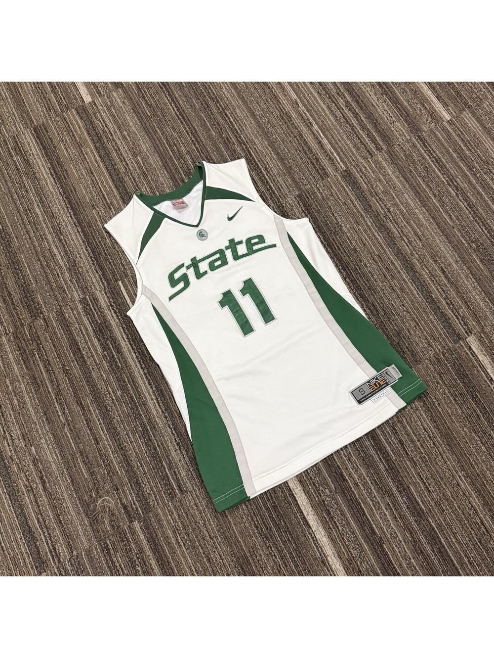 Vintage Michigan State Spartans #11 Basketball Jersey Size S Mike Men’s